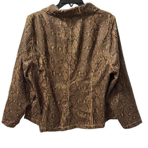 Ruby Rd. Jacket Sz 18W Jacket Snake Print Polyester Zip Front Jacket - Picture 11 of 11